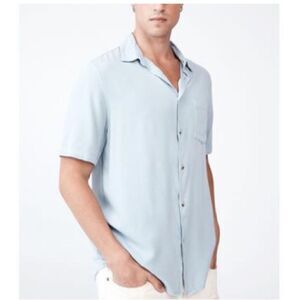 New Cotton on Men's Cuban Short
Sleeve Shirt size M color Blue Fog